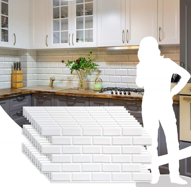 White brick PVC 3d wall panels