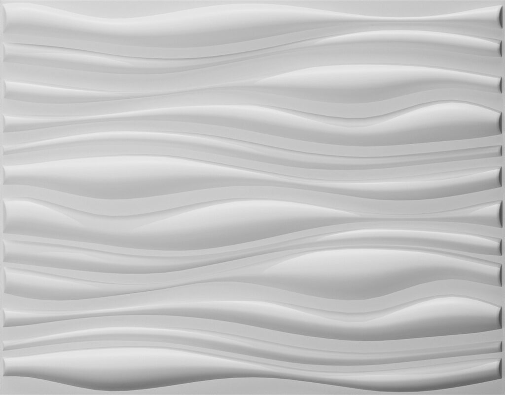Paintable Off White Abstract Dune Fiber 3D Wall Panel, Interior Wall Paneling, 2.6 ft X 2.1 ft (80cm X 62.5cm), 5.5 sq.ft. (0.5 sq. m) each