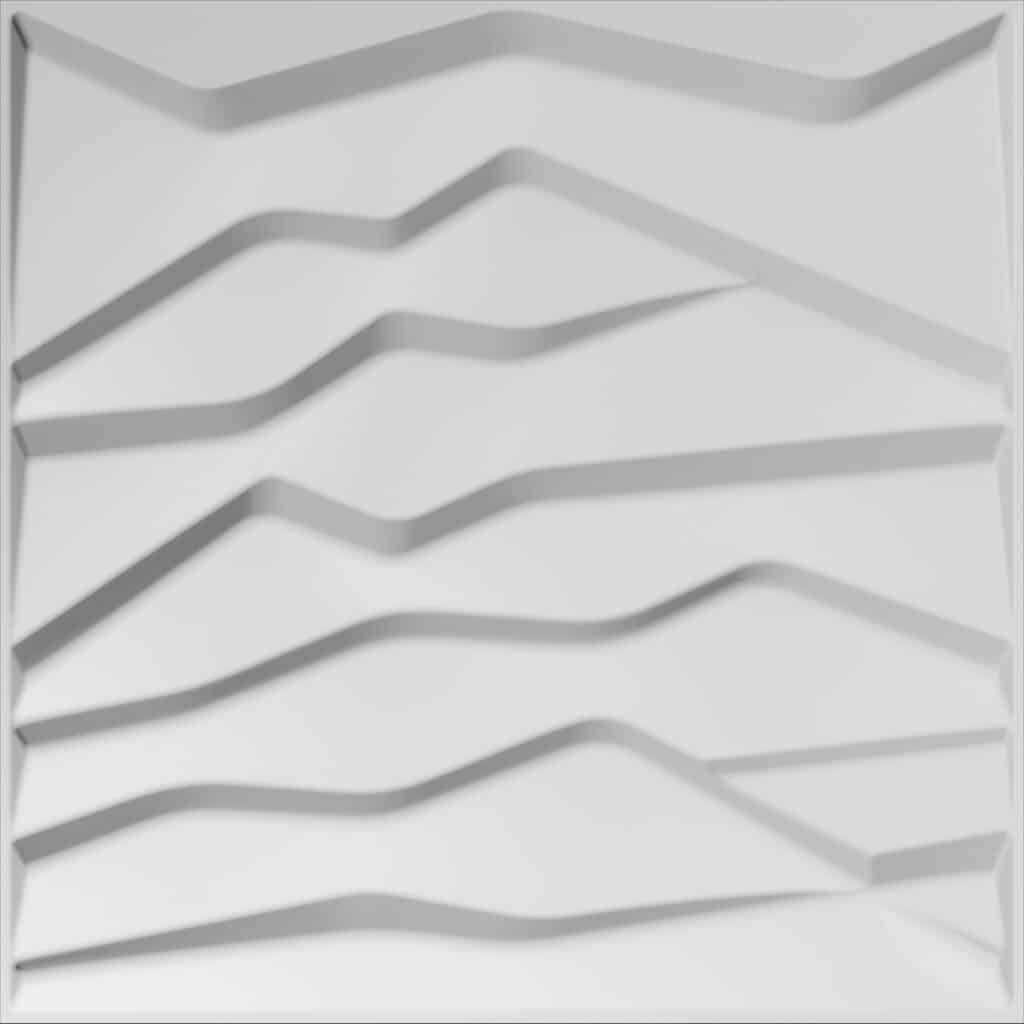 Paintable Off White Abstract Hills Fiber 3D Wall Panel, Interior Wall Paneling, 1.6 ft X 1.6 ft (50cm X 50cm), 2.6 sq.ft. (0.25 sq. m) each