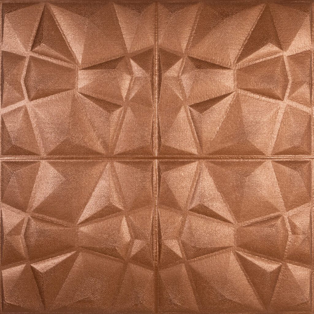 Copper Bronze Diamond 3D Wall Panel