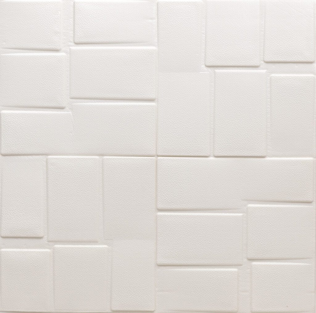 Off White Cream Rectangles 3D Wall Panel