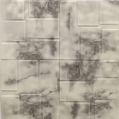 Beige, Charcoal Faux Marble 3D Wall Panel, Peel and Stick Wall Sticker, Self Adhesive Foam Wallpaper Wall Paneling Decor, 2.3ft X 2.3ft, 5.29 sq ft each - Single