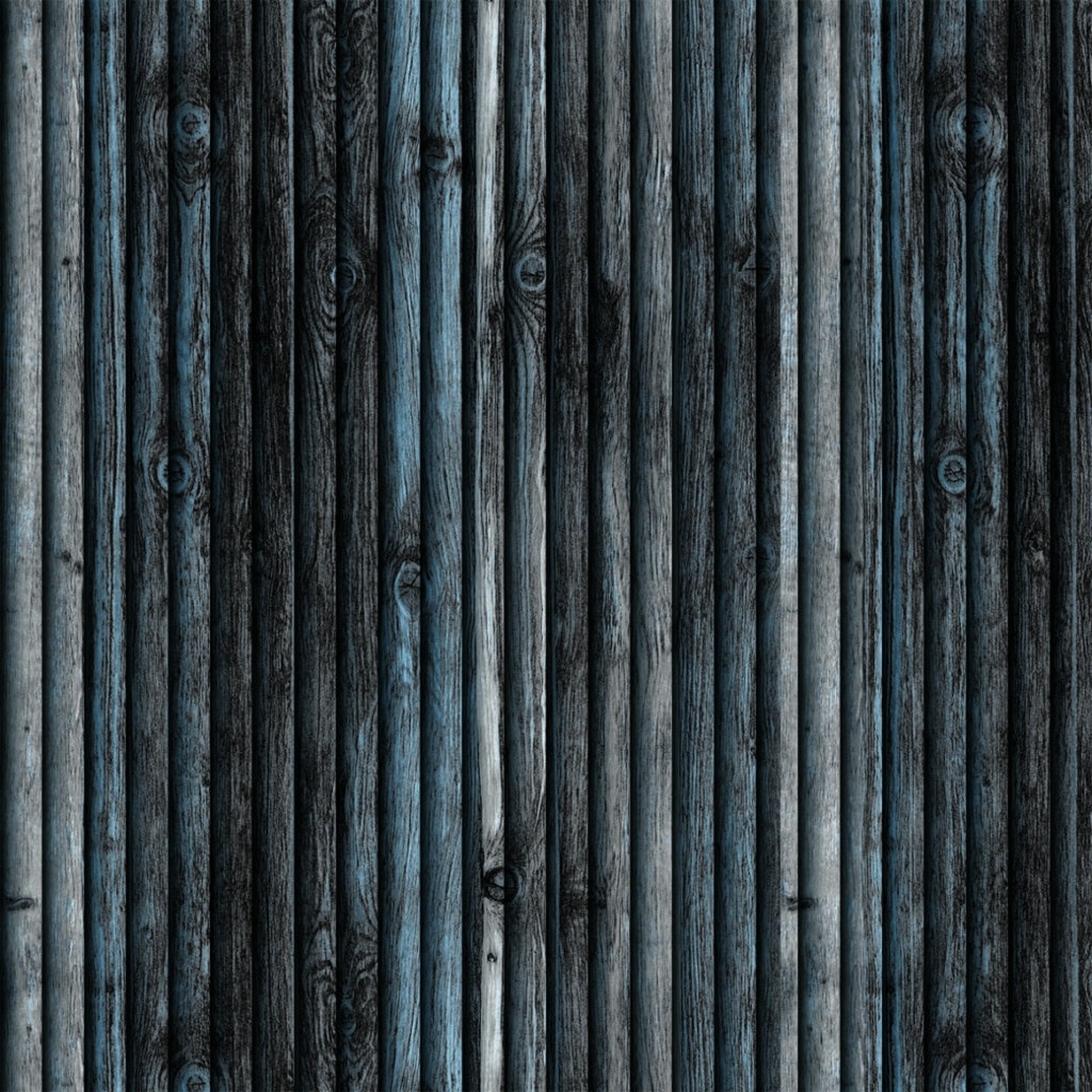 Charcoal, Blue, Beige Faux Wood 3D Wall Panel