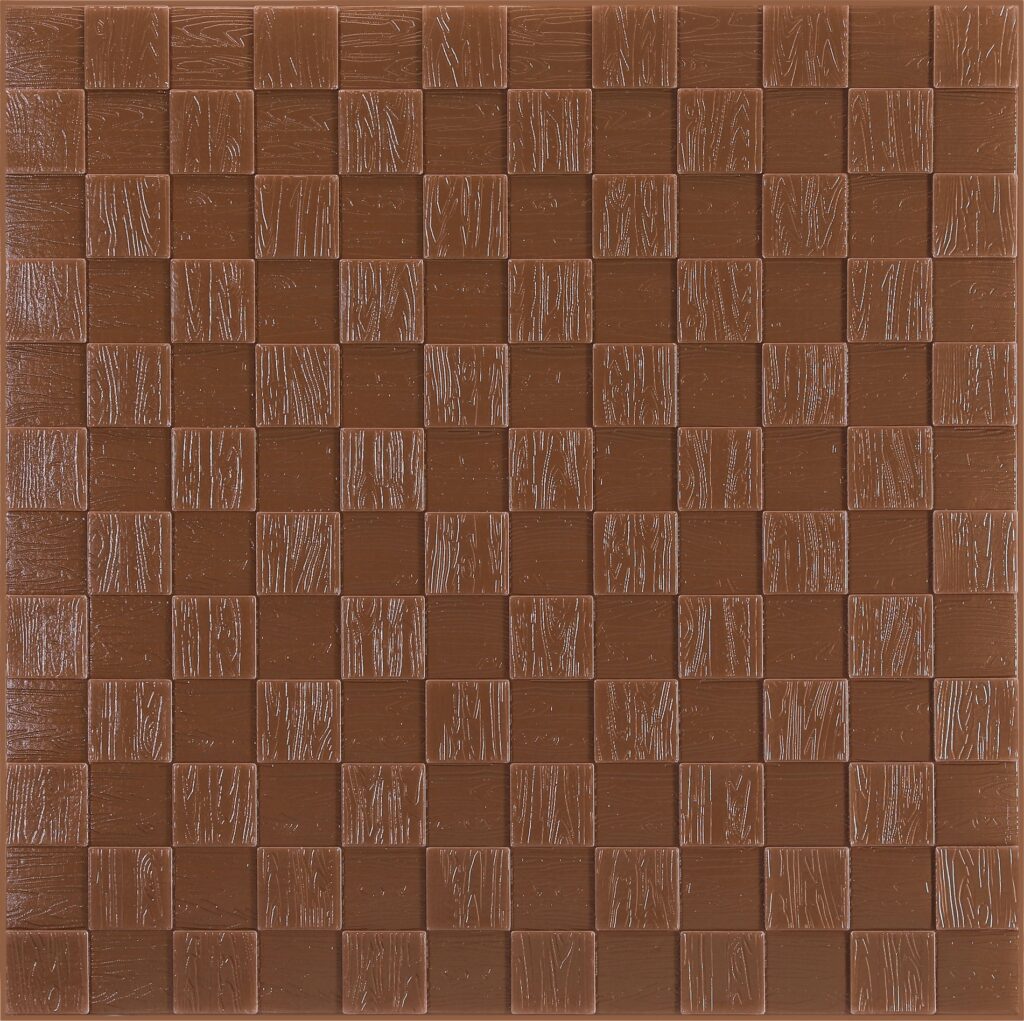 Copper Rose Cubes 3D Wall Panel, Peel and Stick Wall Sticker, Self Adhesive Foam Wallpaper Wall Paneling Decor, 2.3ft X 2.3ft, 5.29 sq ft each