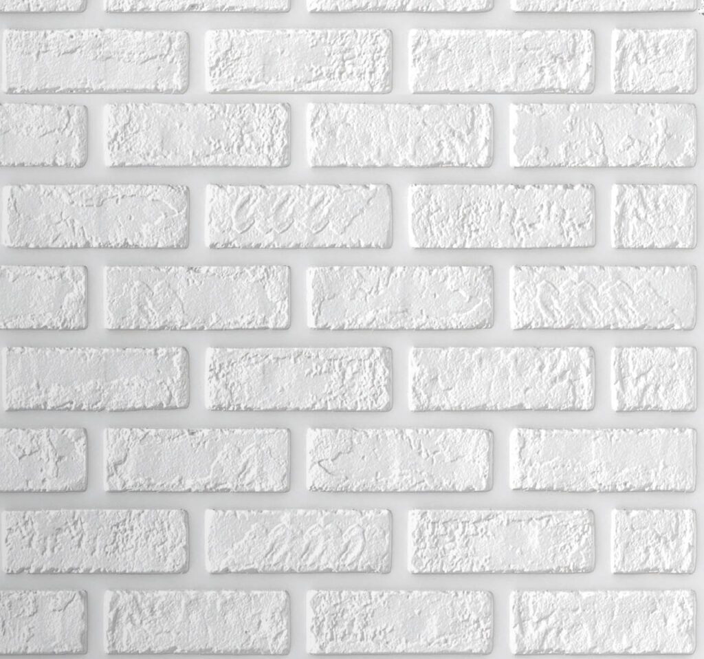 White Faux Brick 3D Wall Panel Peel and Stick Wall Sticker