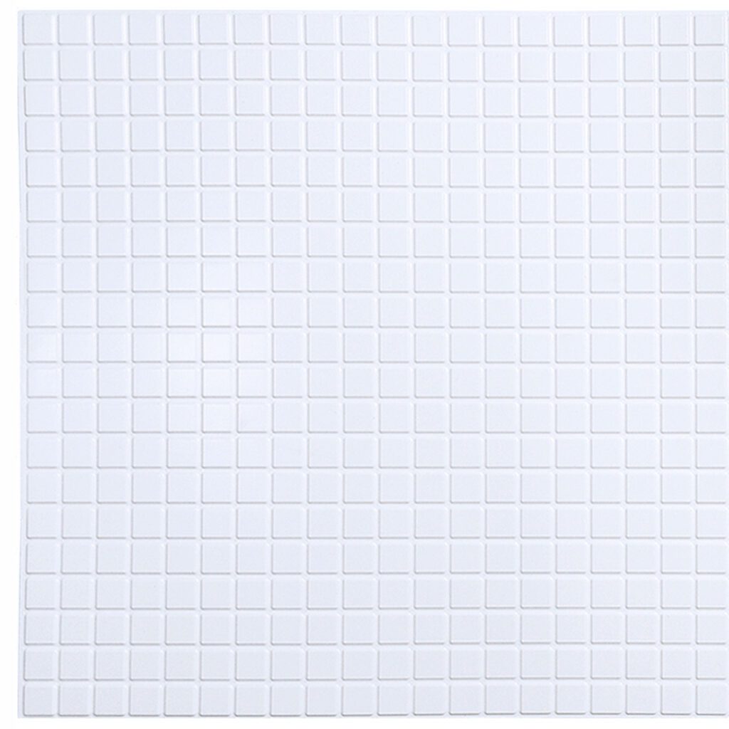 White Faux Mosaic PVC 3D Wall Panel