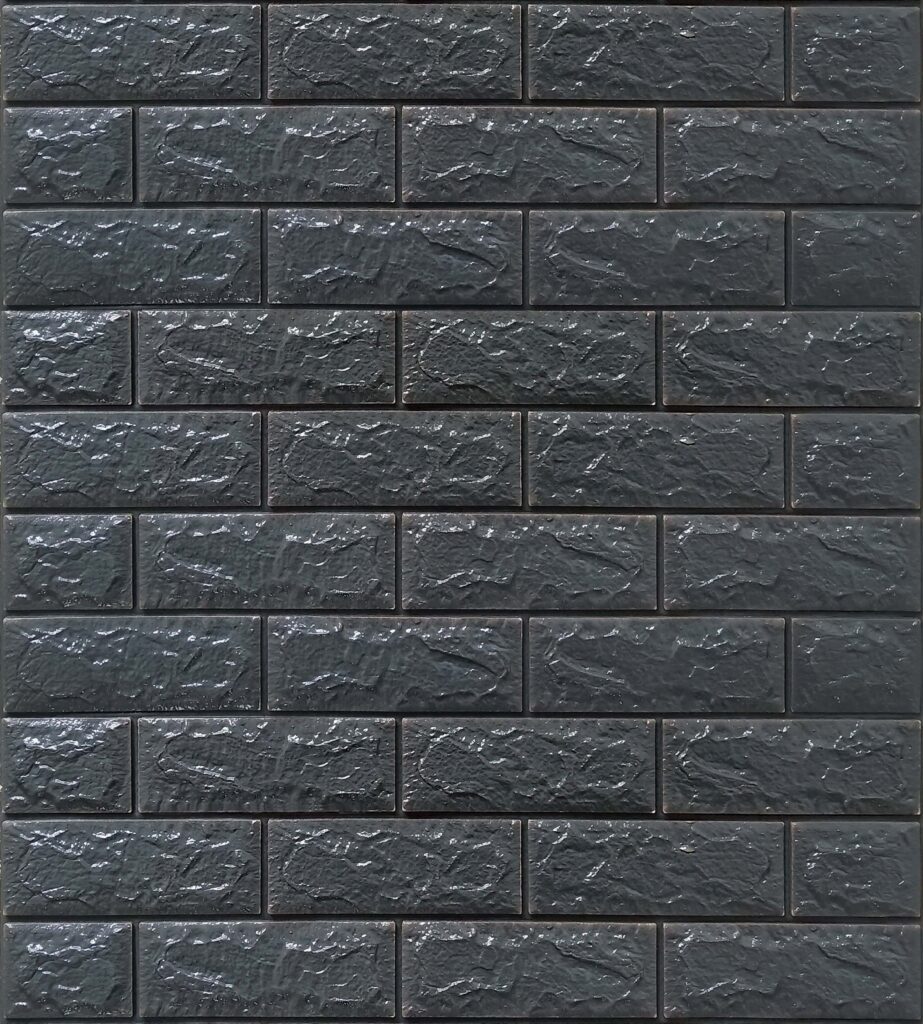Charcoal Faux Bricks 3D Wall Panel, Peel and Stick Wall Sticker, Self Adhesive Foam Wallpaper Wall Paneling Decor, 2.3ft X 2.5ft, 5.75 sq ft each
