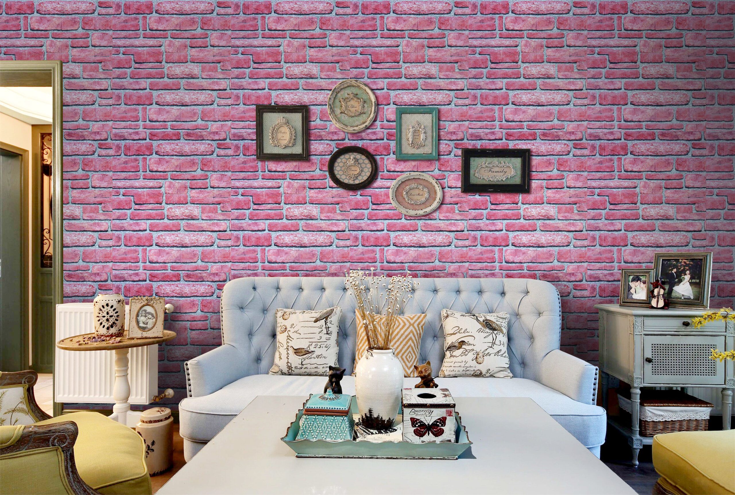 Brown Brick Wallpaper Peel and Stick Faux Brick Wallpaper  15.7''X118'' 3D Textur | eBay