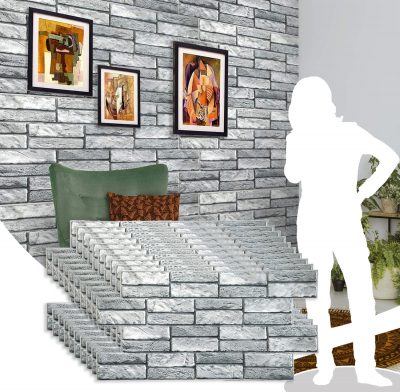 Faux bricks PVC wall panel 3d