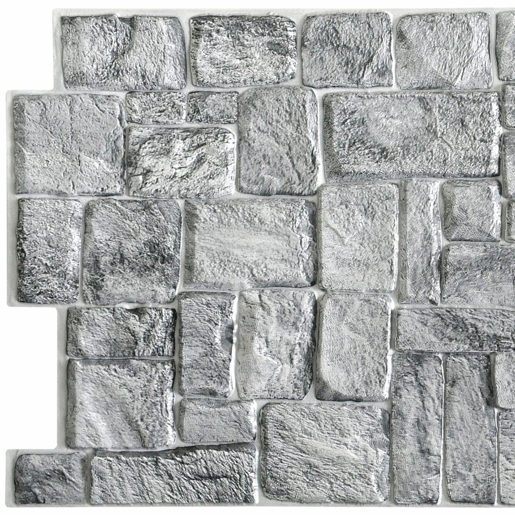 Grey Faux Old Stone PVC 3D Wall Panel