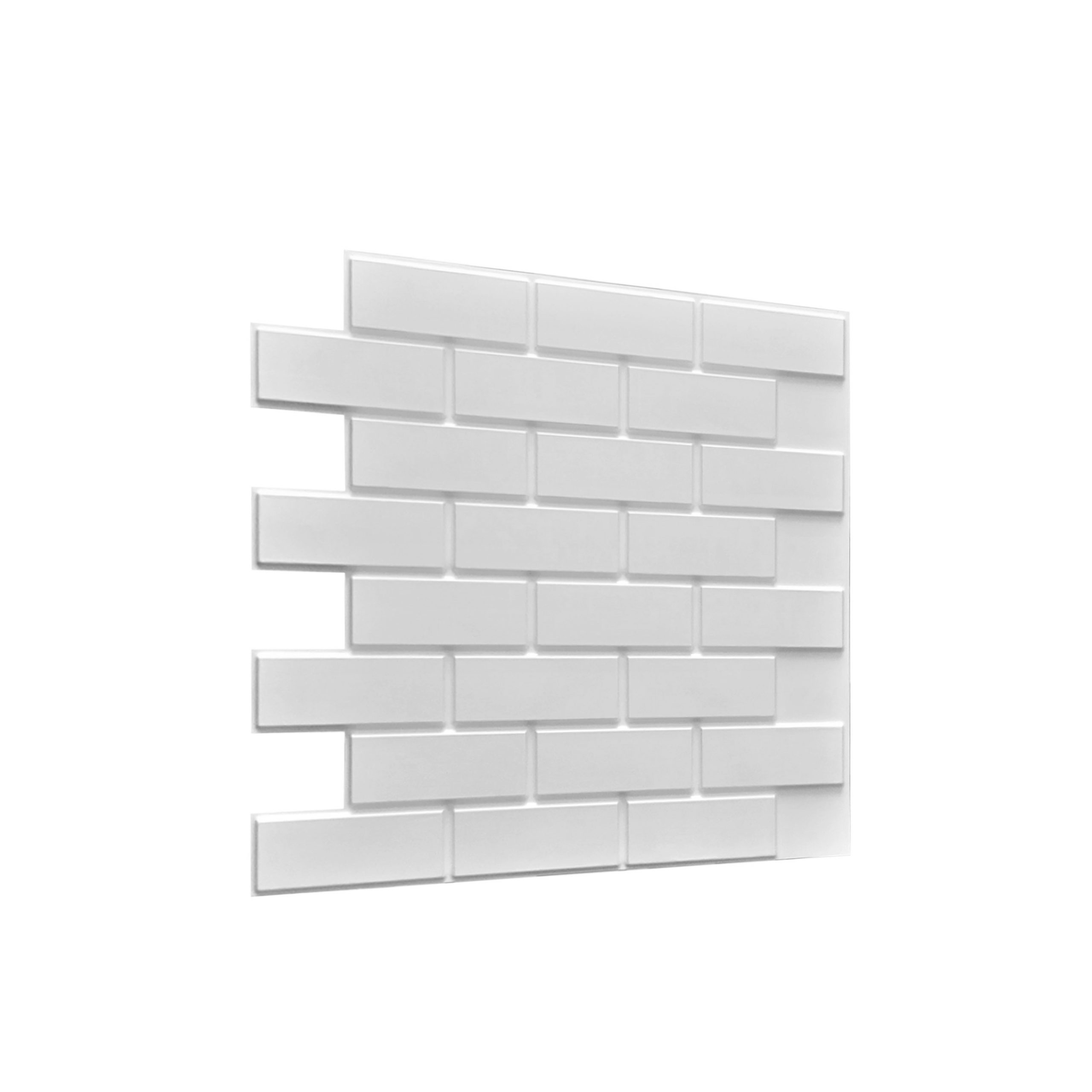 White Seamless Wall Panel. 3D Illustration of Glossy Relief and