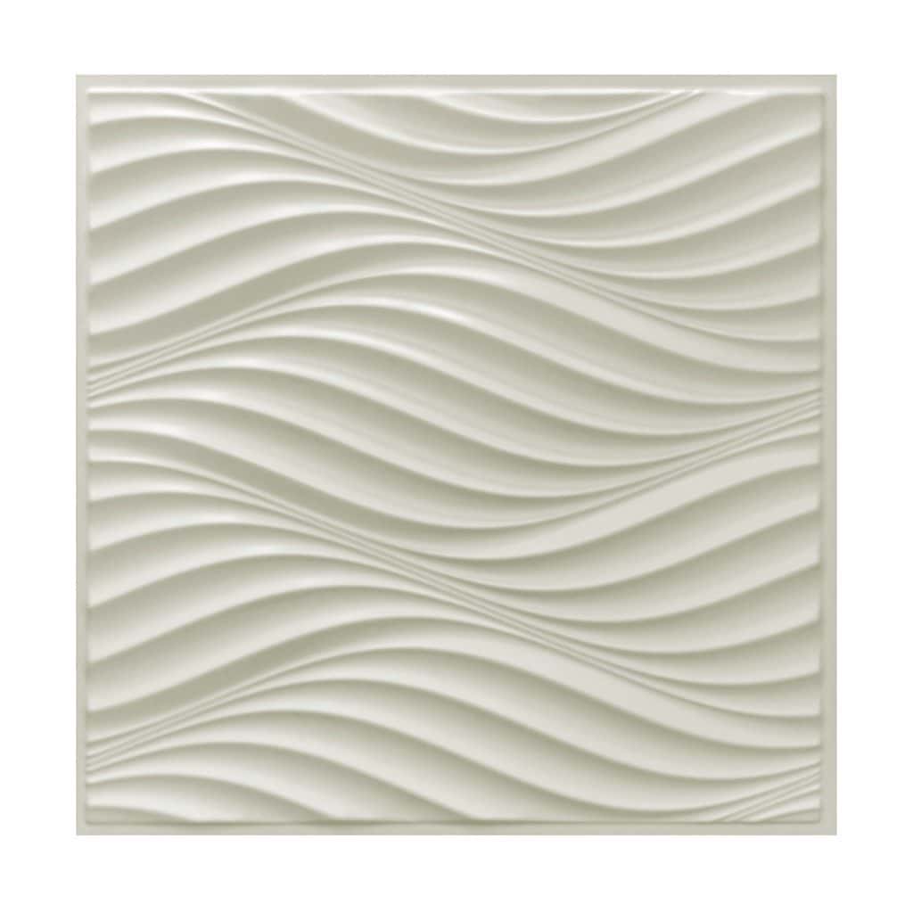 Off White Faux Waves PVC 3D Wall Panel
