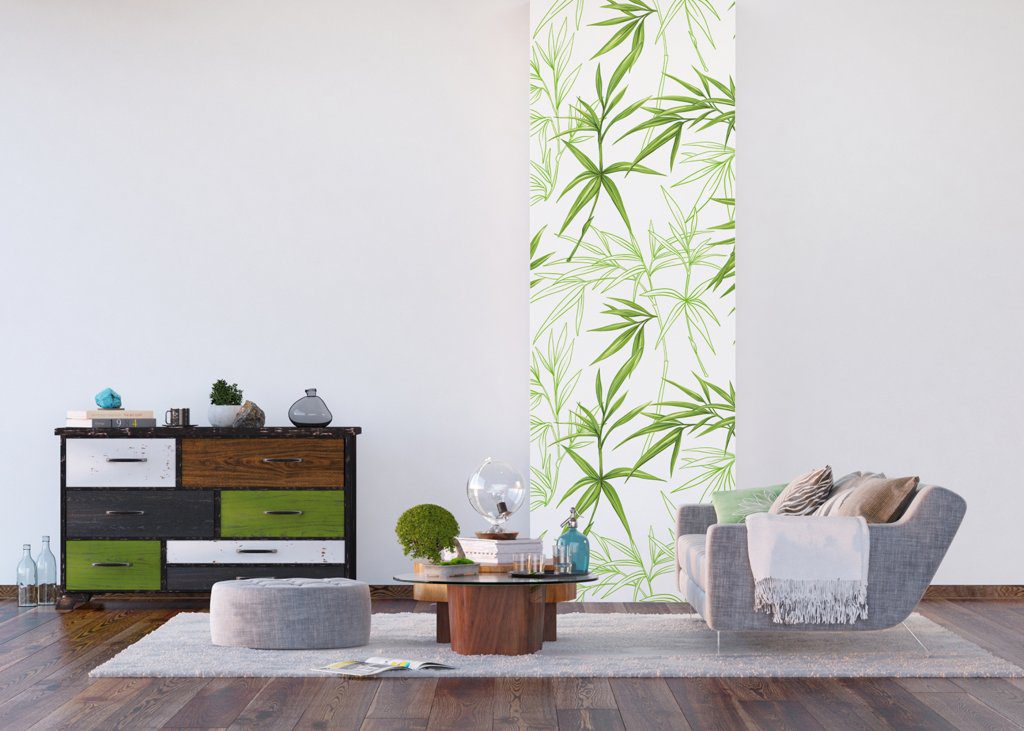 bamboo wall murals living room