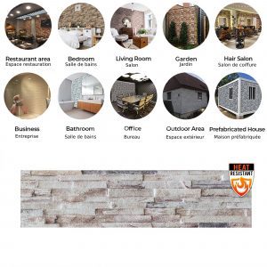 3D Wall Panels Brick Effect - Cladding, Beige Pink Brown Stone Look Wall Paneling, Styrofoam Facing for Living room, Kitchen, Bathroom, Balcony, Bedroom, Set of 14, Covers 36.4 sq ft