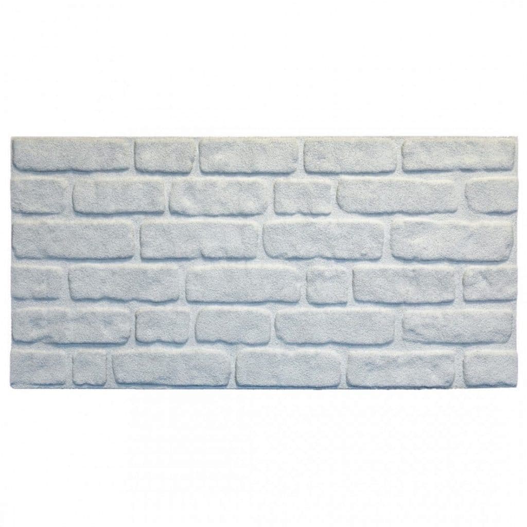 3D Wall Panels Brick Effect – Cladding, White Stone Look Wall Paneling, Styrofoam Facing for Living room, Kitchen, Bathroom, Balcony, Bedroom, Set of 10, Covers 53 sq ft