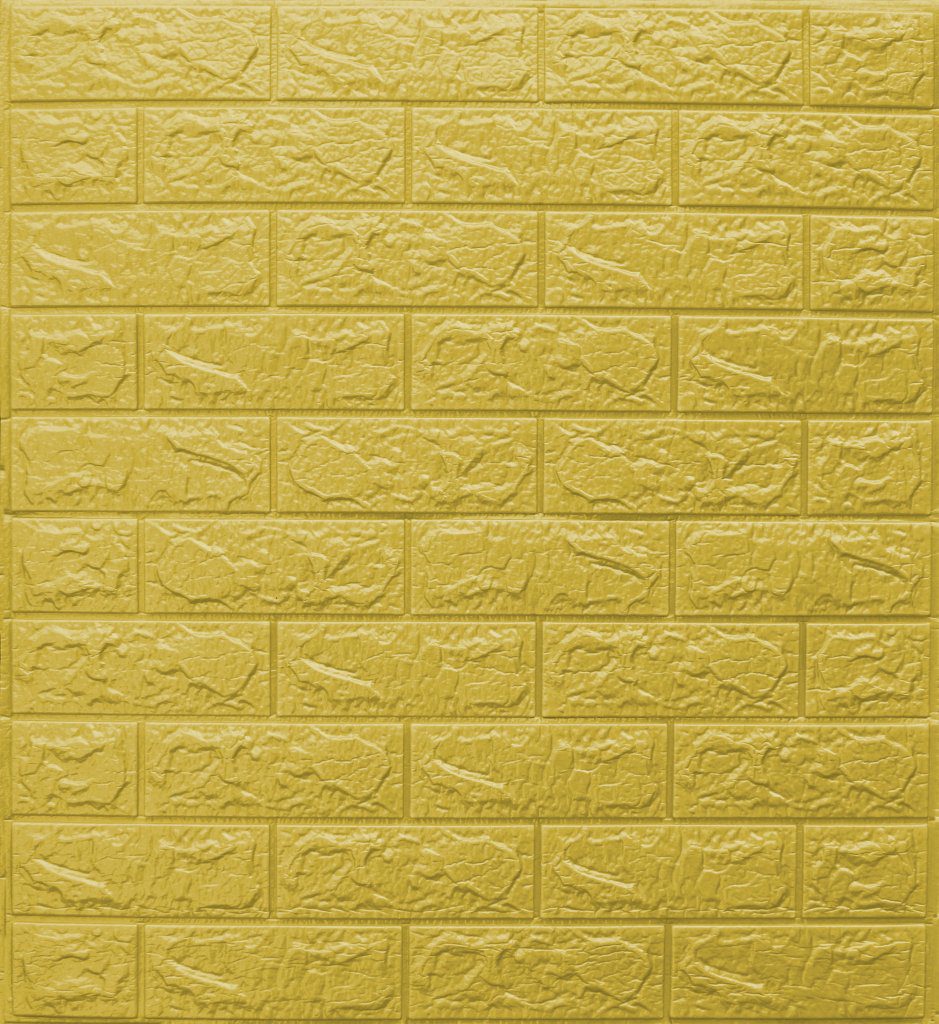 3D Wall Panels – Peel and Stick Wall Sticker, Traditional Faux Brick Yellow Self Adhesive Foam Wall Paneling for Interior Wall Decor, 27.6 in X 30.3 in, Covers 5.75 sq. ft.