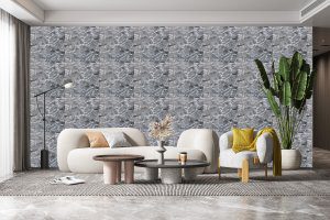 3D Wall Panels - Peel and Stick Wall Sticker, Modern Faux Marble Tile Grey White Self Adhesive Foam Wall Paneling for Interior Wall Decor, 27.6 in X 27.6 in, Covers 5.29 sq. ft. - Single
