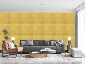 3D Wall Panels - Peel and Stick Wall Sticker, Modern Faux Stone Tile Yellow Self Adhesive Foam Wall Paneling for Interior Wall Decor, 27.6 in X 27.6 in, Covers 5.29 sq. ft. - Single