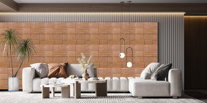 3D Wall Panels - Peel and Stick Wall Sticker, Modern Faux Brick Bronze Self Adhesive Foam Wall Paneling for Interior Wall Decor, 27.6 in X 27.6 in, Covers 5.29 sq. ft. - Single