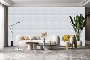 3D Wall Panels - Peel and Stick Wall Sticker, Modern Faux Stone White Self Adhesive Foam Wall Paneling for Interior Wall Decor, 27.6 in X 27.6 in, Covers 5.29 sq. ft. - Single