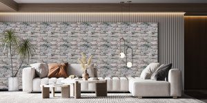 3D Wall Panels - Peel and Stick Wall Sticker, Traditional Faux Brick Light Grey Beige Self Adhesive Foam Wall Paneling for Interior Wall Decor, 27.6 in X 30.3 in, Covers 5.75 sq. ft. - Single