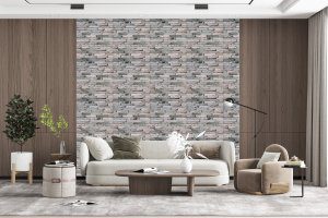 3D Wall Panels - Peel and Stick Wall Sticker, Traditional Faux Brick Light Grey Beige Self Adhesive Foam Wall Paneling for Interior Wall Decor, 27.6 in X 30.3 in, Covers 5.75 sq. ft. - Single