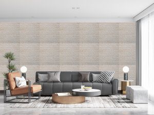 3D Wall Panels - Peel and Stick Wall Sticker, Modern Faux Wood Brick Beige Brown Self Adhesive Foam Wall Paneling for Interior Wall Decor, 27.6 in X 30.3 in, Covers 5.75 sq. ft.