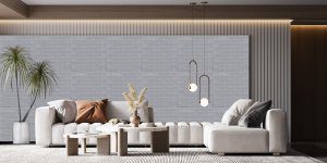 3D Wall Panels - Peel and Stick Wall Sticker, Industrial Faux Brick Silver Self Adhesive Foam Wall Paneling for Interior Wall Decor, 27.6 in X 27.6 in, Covers 5.29 sq. ft. - Single