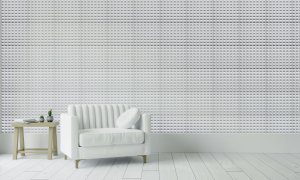 3D Wall Panels - Contemporary Spike Paintable White PVC Wall Paneling for Interior Wall Decor, 19.7 in x 19.7 in, Covers 2.7 sq. ft.
