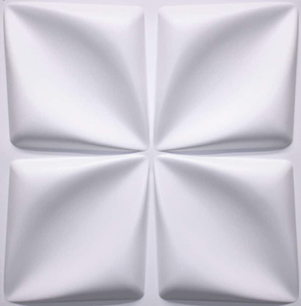 3D Wall Panels – Modern Diamond Paintable White PVC Wall Paneling for Interior Wall Decor, 19.7 in x 19.7 in, Covers 2.7 sq. ft.