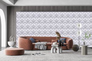 3D Wall Panels - Modern Diamond Paintable White PVC Wall Paneling for Interior Wall Decor, 19.7 in x 19.7 in, Covers 2.7 sq. ft.