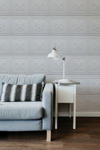 3D Wall Panels - Modern Floral Paintable White PVC Wall Paneling for Interior Wall Decor, 19.7 in x 19.7 in, Covers 2.7 sq. ft.