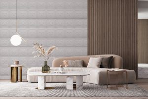 3D Wall Panels - Modern Floral Paintable White PVC Wall Paneling for Interior Wall Decor, 19.7 in x 19.7 in, Covers 2.7 sq. ft.