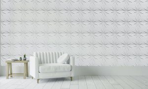 3D Wall Panels - Traditional Floral Paintable White PVC Wall Paneling for Interior Wall Decor, 19.7 in x 19.7 in, Covers 2.7 sq. ft.