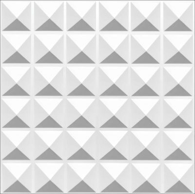 3D Wall Panels - Modern Shapes Paintable White PVC Wall Paneling for Interior Wall Decor, 19.7 in x 19.7 in, Covers 2.7 sq. ft. - Single