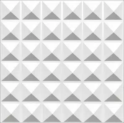 3D Wall Panels - Modern Shapes Paintable White PVC Wall Paneling for Interior Wall Decor, 19.7 in x 19.7 in, Covers 2.7 sq. ft. - Single