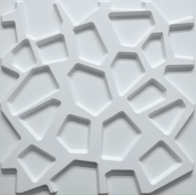 3D Wall Panels - Modern Brick Paintable White PVC Wall Paneling for Interior Wall Decor, 19.7 in x 19.7 in, Covers 2.7 sq. ft.