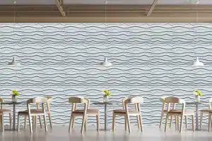 3D Wall Panels - Contemporary Waves Paintable White PVC Wall Paneling for Interior Wall Decor, 19.7 in x 19.7 in, Covers 2.7 sq. ft. - Single