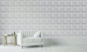 3D Wall Panels - Contemporary Abstract Paintable White PVC Wall Paneling for Interior Wall Decor, 19.7 in x 19.7 in, Covers 2.7 sq. ft. - Single