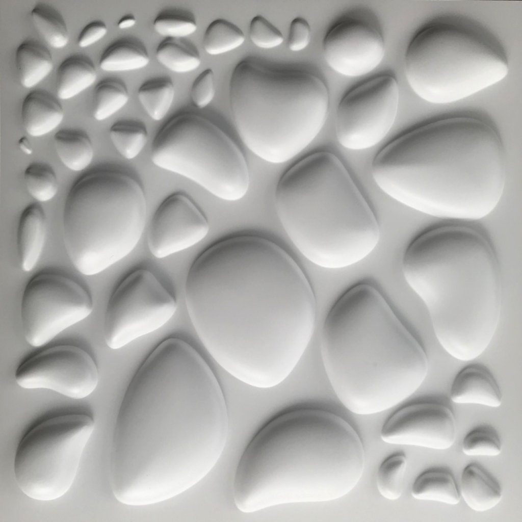 3D Wall Panels – Traditional Abstract Paintable White PVC Wall Paneling for Interior Wall Decor, 19.7 in x 19.7 in, Covers 2.7 sq. ft.