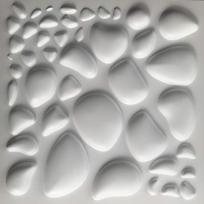 3D Wall Panels - Traditional Abstract Paintable White PVC Wall Paneling for Interior Wall Decor, 19.7 in x 19.7 in, Covers 2.7 sq. ft. - Single