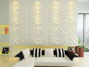 3D Wall Panels - Traditional Abstract Paintable White PVC Wall Paneling for Interior Wall Decor, 19.7 in x 19.7 in, Covers 2.7 sq. ft. - Single