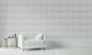 3D Wall Panels - Modern Wave Paintable White PVC Wall Paneling for Interior Wall Decor, 19.7 in x 19.7 in, Covers 2.7 sq. ft.