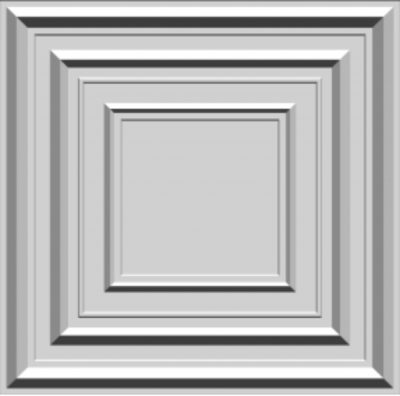 3D Wall Panels - Modern Square Paintable White PVC Wall Paneling for Interior Wall Decor, 19.7 in x 19.7 in, Covers 2.7 sq. ft. - Single