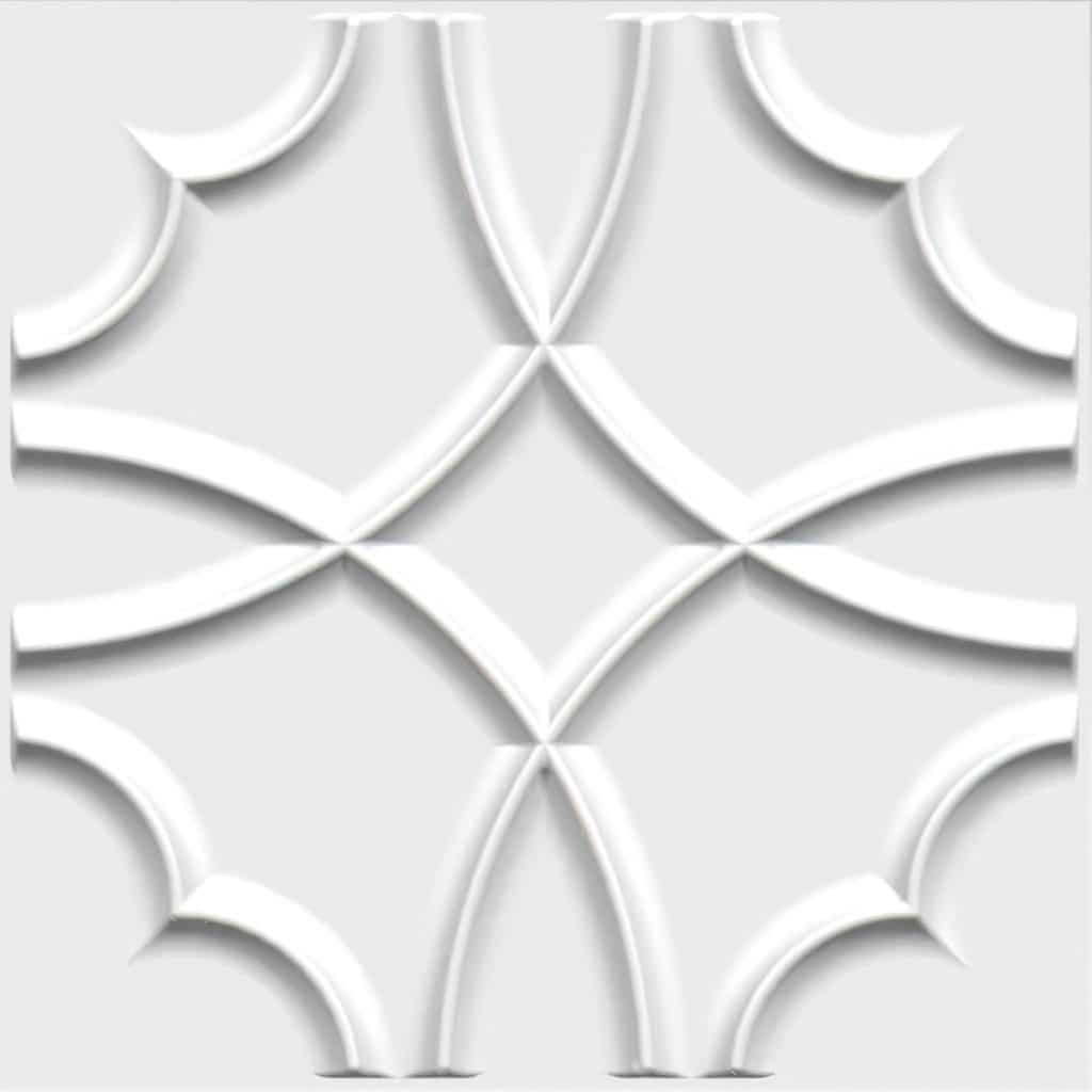 3D Wall Panels – Traditional Shapes Paintable White PVC Wall Paneling for Interior Wall Decor, 19.7 in x 19.7 in, Covers 2.7 sq. ft.