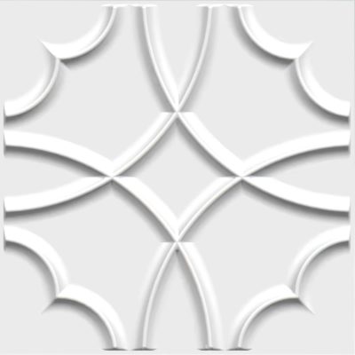 3D Wall Panels - Traditional Shapes Paintable White PVC Wall Paneling for Interior Wall Decor, 19.7 in x 19.7 in, Covers 2.7 sq. ft. - Single