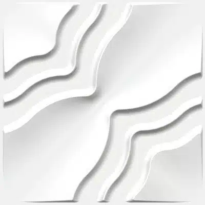 3D Wall Panels - Traditional Abstract Paintable White PVC Wall Paneling for Interior Wall Decor, 19.7 in x 19.7 in, Covers 2.7 sq. ft. - Single