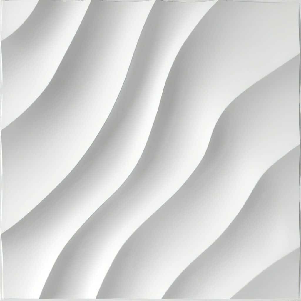 3D Wall Panels – Contemporary Stripes Paintable White PVC Wall Paneling for Interior Wall Decor, 19.7 in x 19.7 in, Covers 2.7 sq. ft.