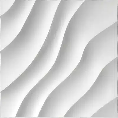 3D Wall Panels - Contemporary Stripes Paintable White PVC Wall Paneling for Interior Wall Decor, 19.7 in x 19.7 in, Covers 2.7 sq. ft. - Single