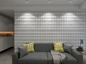 3D Wall Panels - Modern Plaid Paintable White PVC Wall Paneling for Interior Wall Decor, 19.7 in x 19.7 in, Covers 2.7 sq. ft.